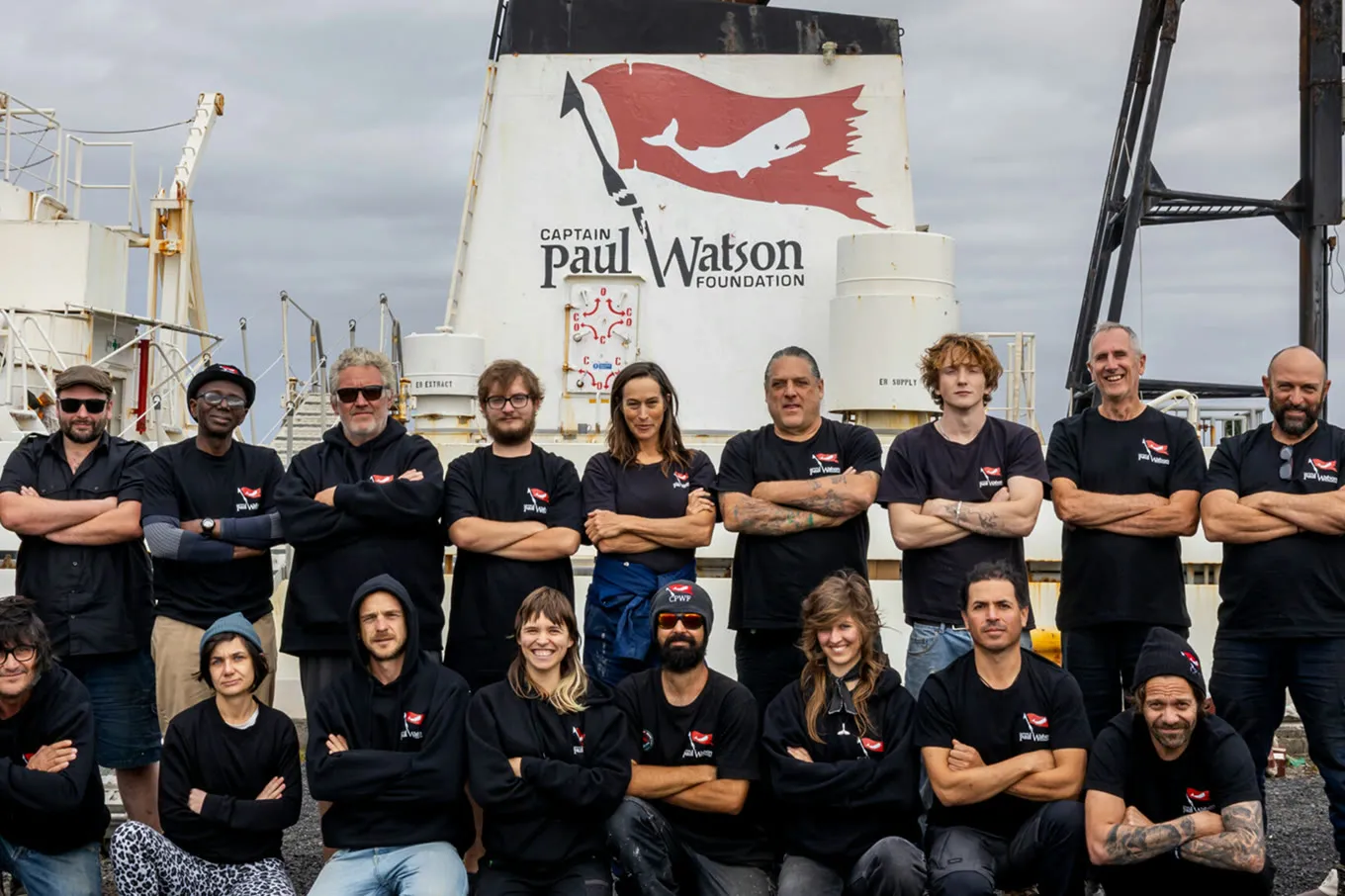Captain Paul Watson Foundation crew aboard ship