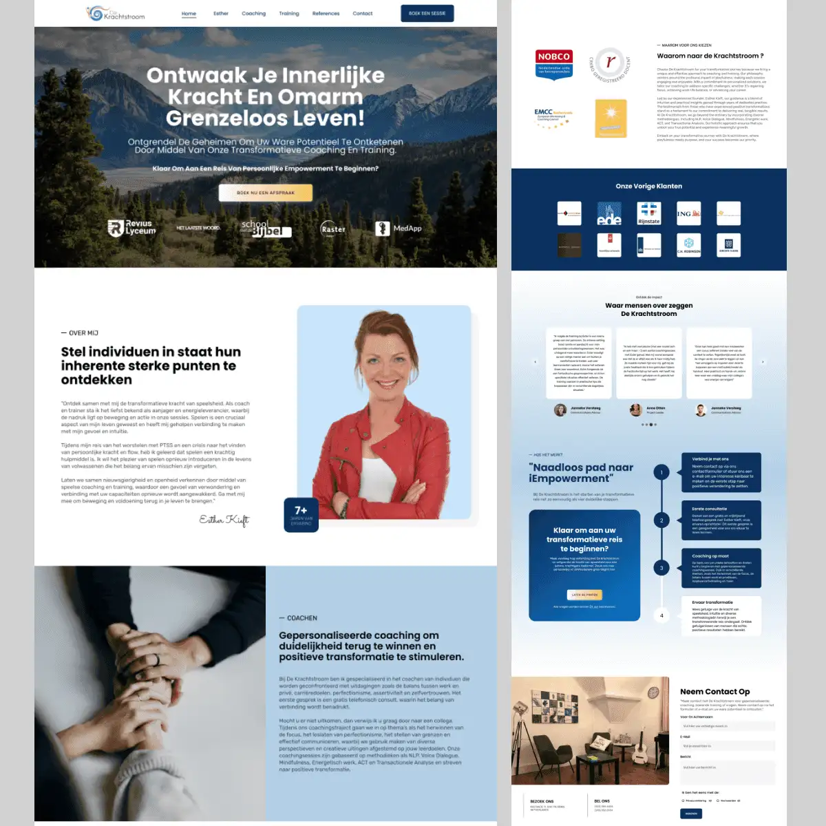 Homepage design for a Dutch leadership programme